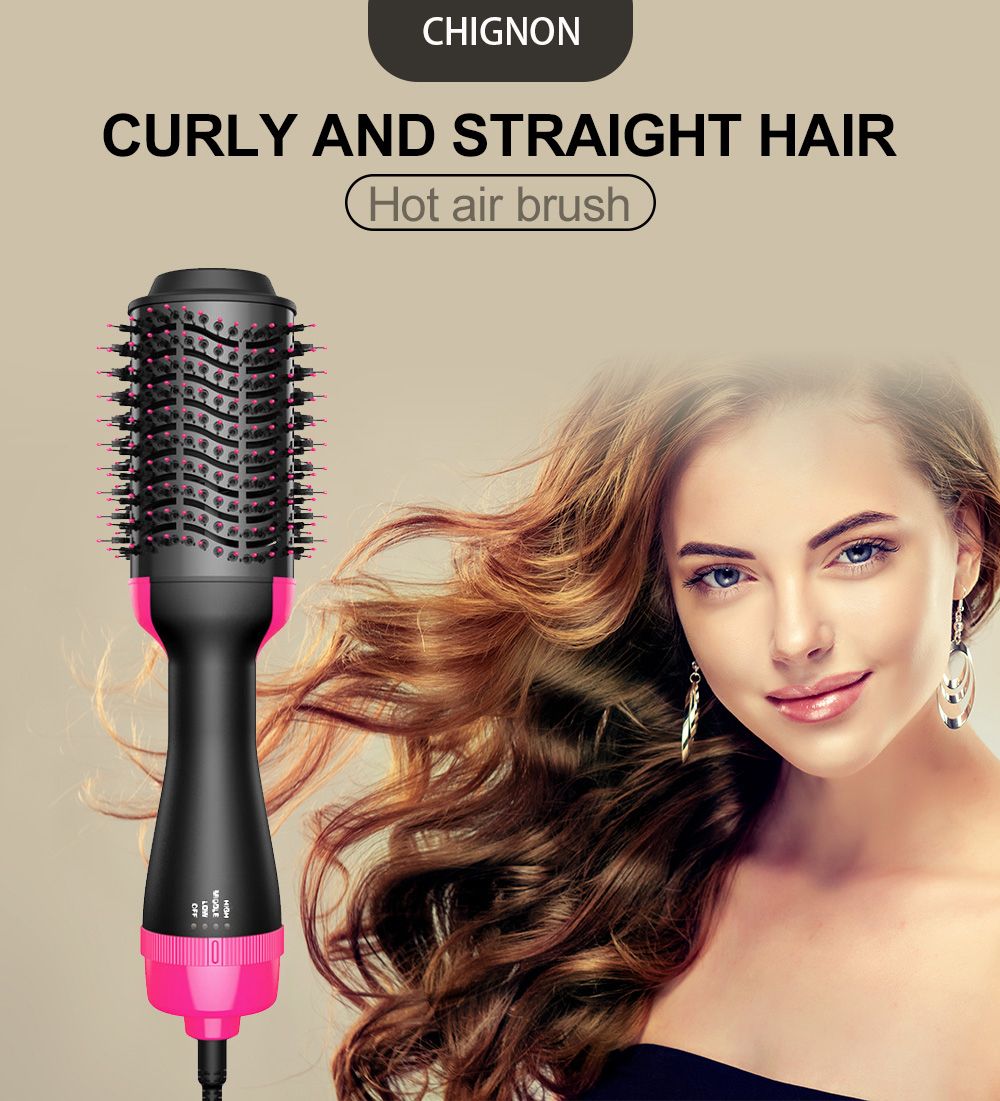 Function Hair Dryer Straightener Curler Comb